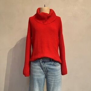 Splendid Red Cowl Neck Sweater